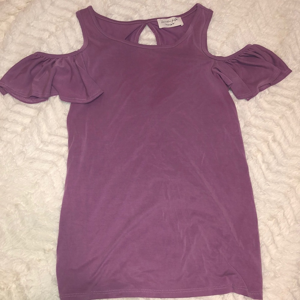 Lavender off the shoulder top